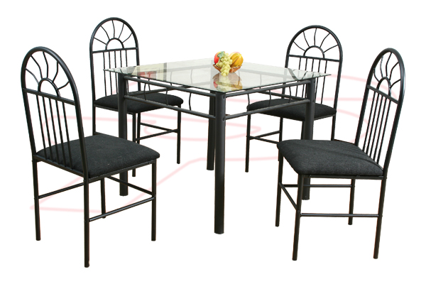 GLASS 1+4 DINING SETS