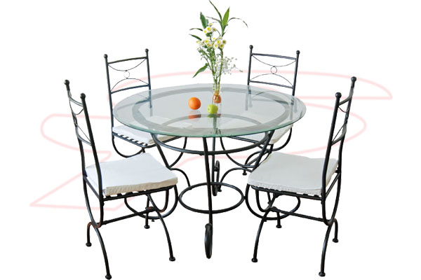 GLASS 1+4 DINING SETS