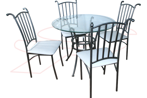 GLASS 1+4 DINING SETS